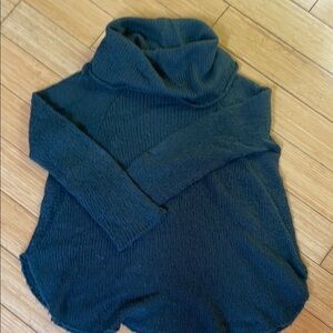 Teal lightweight cowl neck sweater